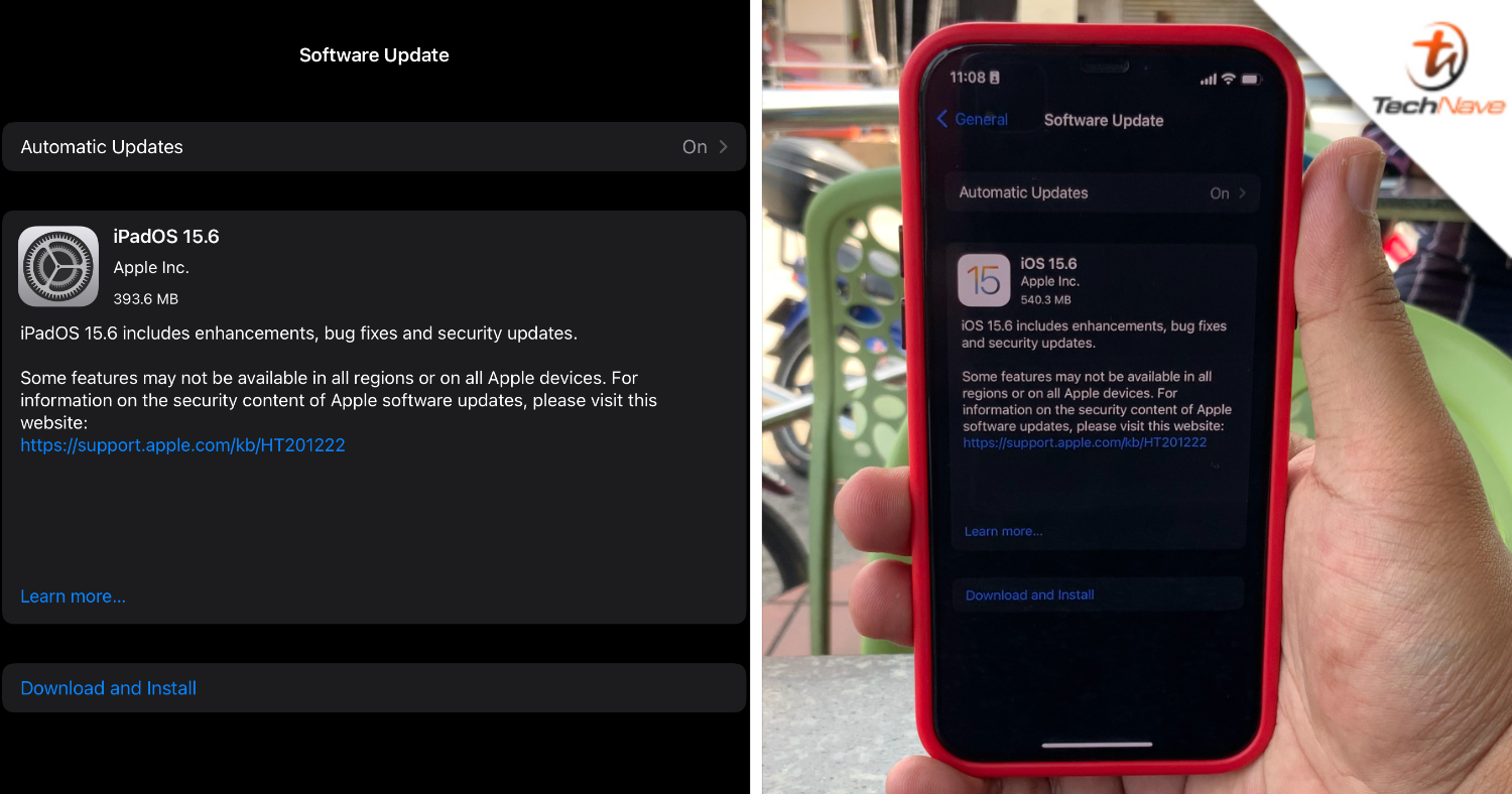 Apple releases iOS and iPadOS 15.6 update to all users which fixes various bug