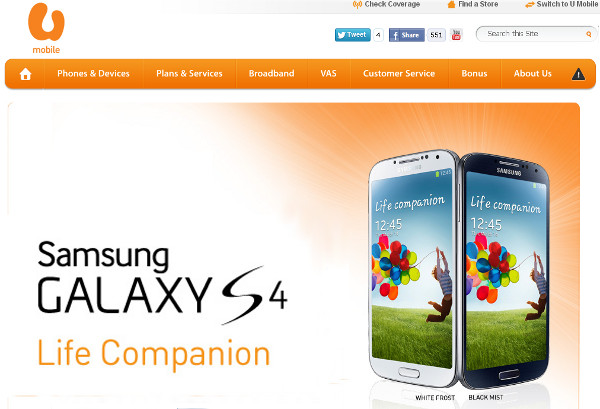 U Mobile Release Samsung Galaxy S4 / S IV Bundles