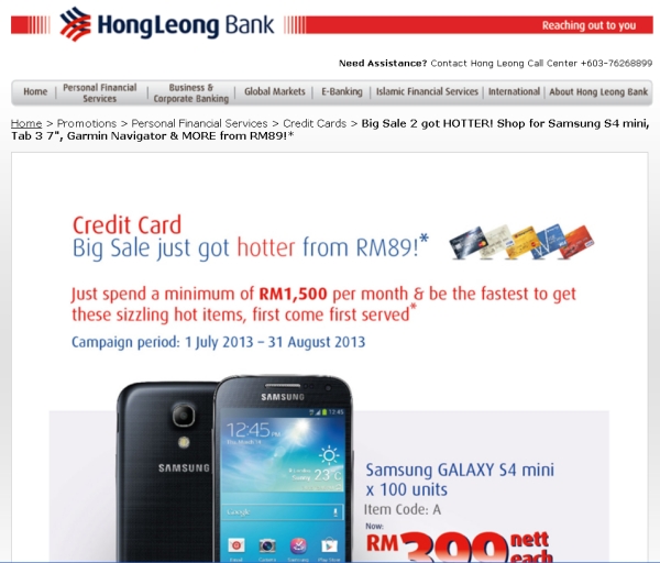 Malaysian Bank Reveals Samsung Galaxy S4 mini and Galaxy Tab 3 7.0 Prices