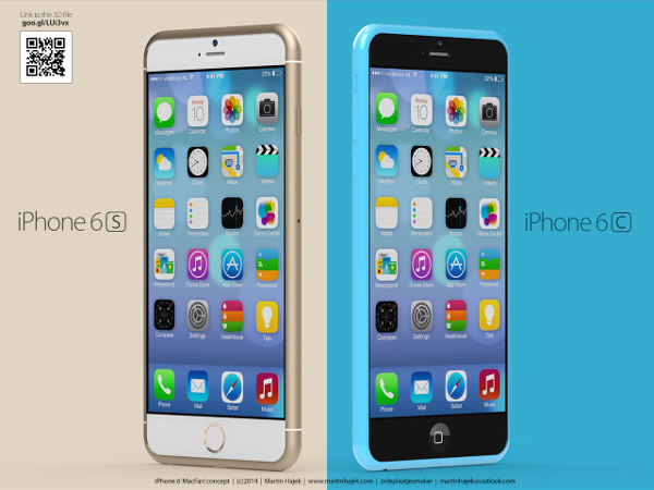 Apple iPhone 6s and iPhone 6c concept render appears