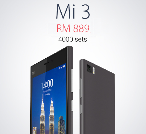 Xiaomi Malaysia announces 4000 sets for first batch of Mi 3 smartphones coming on 20 May 2014