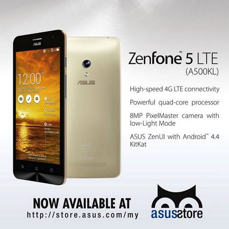 ASUS ZenFone 5 LTE model now available on ASUS Malaysia online store for RM709