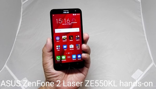 ASUS ZenFone 2 Laser ZE550KL hands-on video