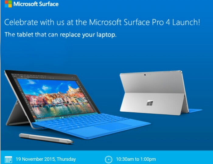 Microsoft Surface Pro 4 coming to Malaysia on 19 November 2015