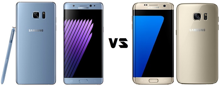 Comparison: Samsung Galaxy Note 7 vs Galaxy S7 edge, what's the diffference?