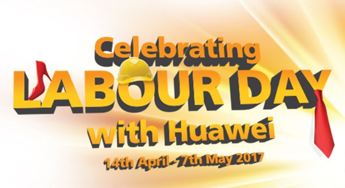 Huawei offering free gifts on selected Huawei devices for Labour Day Promotion