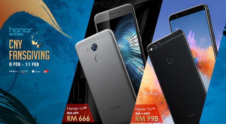 honor 7X and 6A Pro getting a price cut for CNY promotion from RM666
