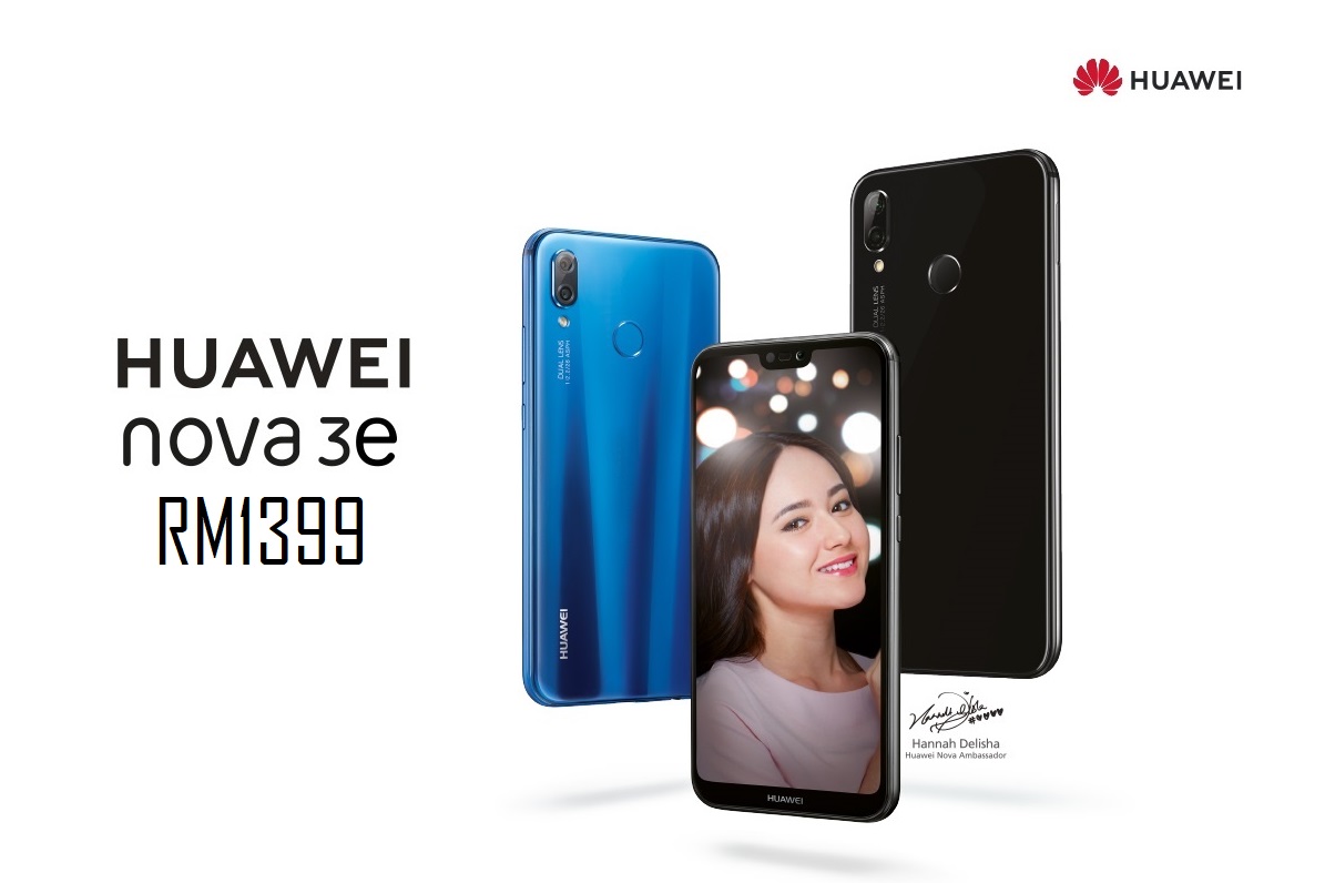 Huawei Nova 3e to go on sale starting from 25 May 2018 for RM1399