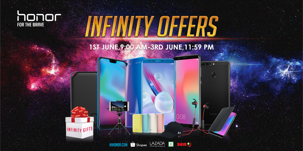 New price adjustment from honor Malaysia's Infinity Offers promotion, starting from RM559
