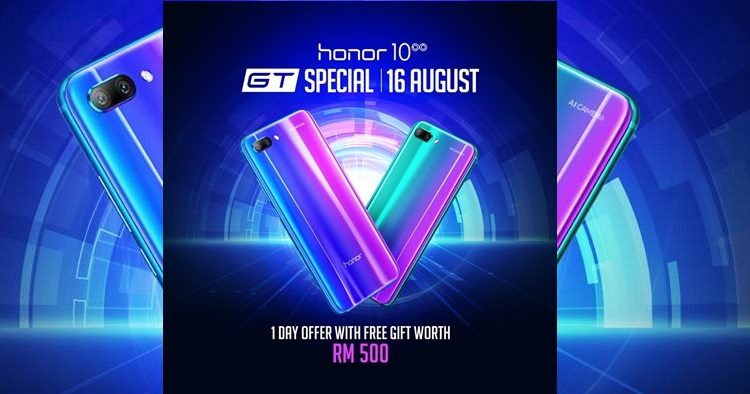Get a free PUBG Mobile voucher, Bluetooth Headphone and more from purchasing the honor 10 on 16 August 2018