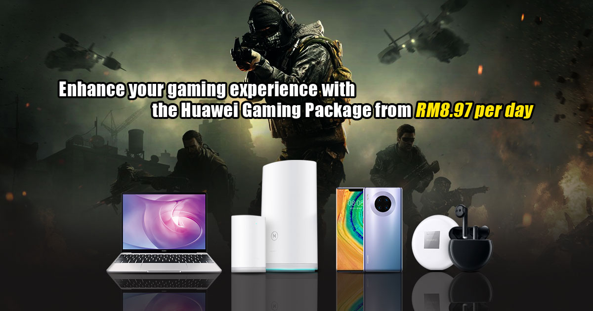 Enhance your gaming experience with the Huawei Gaming Package from RM8.97 per day