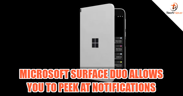 Video of Microsoft Surface Duo's 'peek' feature leaked