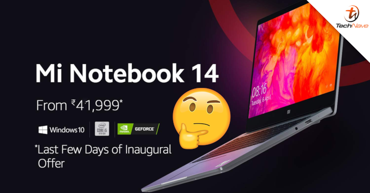 Xiaomi Mi Notebook 14 series equipped with up to i7 processor and MX350 GPU from ~RM2,386