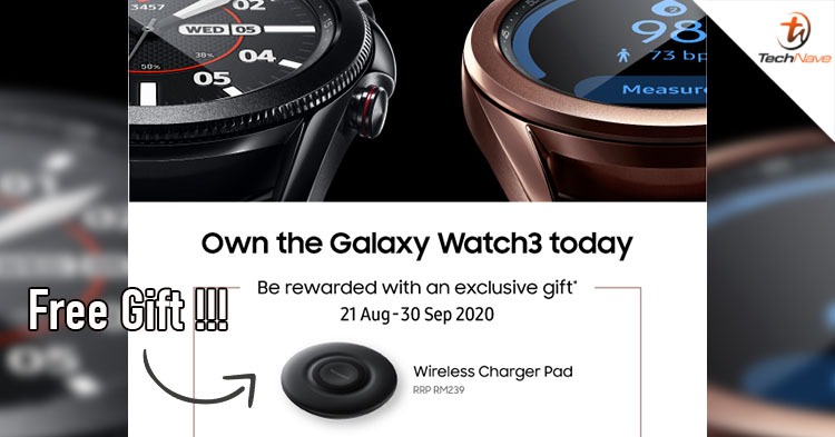 The Samsung Galaxy Watch3 comes with a complimentary gift until 30 September