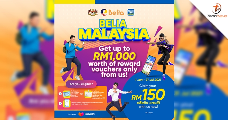 Touch n' Go eWallet offering vouchers worth up to RM1,000 alongside RM150 eBelia credit