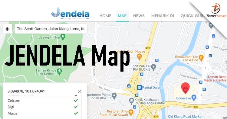 JENDELA Map for Malaysians to check their internet area coverage released