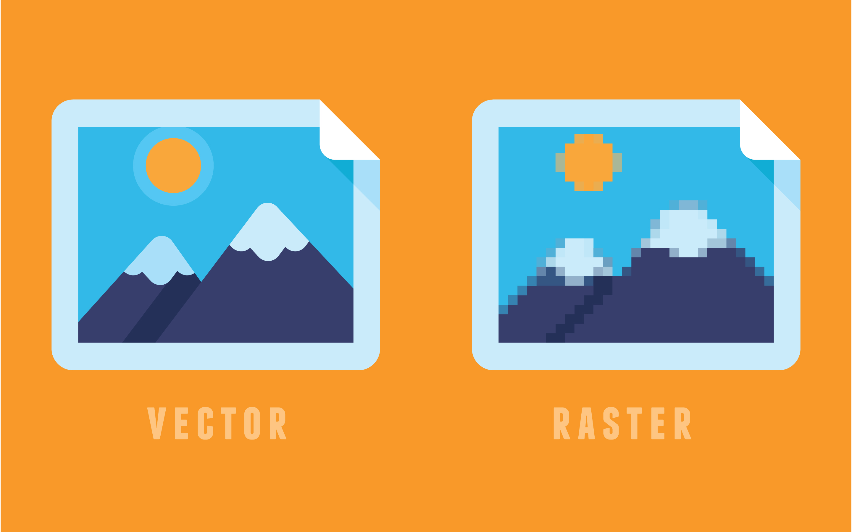 programs using vector graphics vs raster graphics