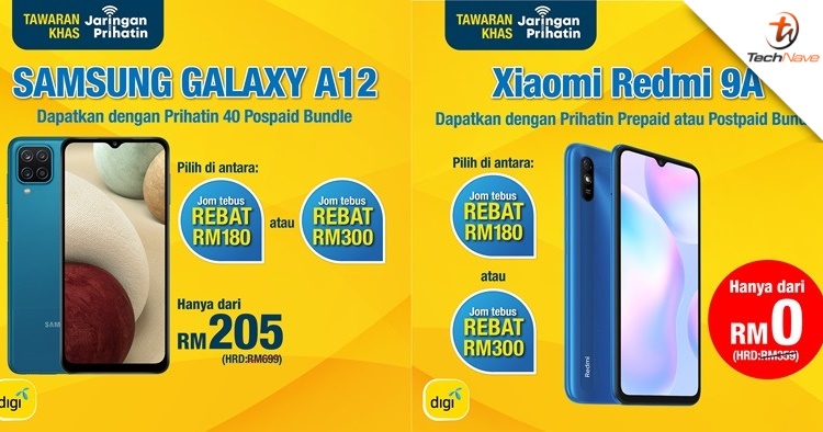 Digi Jaringan Prihatin programme extended, now includes the Samsung Galaxy A12 and Xiaomi Redmi 9A