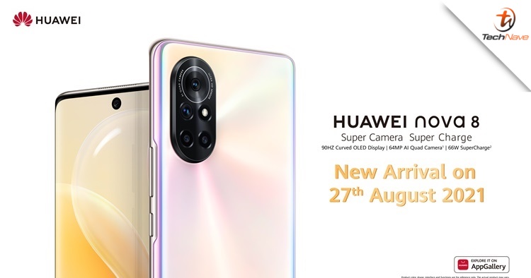 The Huawei nova 8 is coming to Malaysia on 27 August 2021