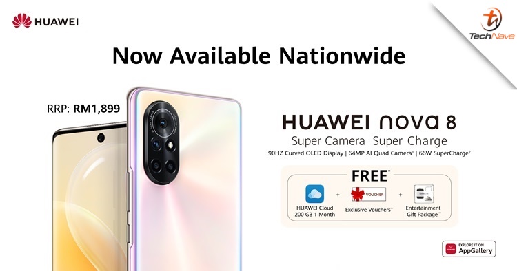 Huawei nova 8 Malaysia release: Kirin 820E & 8GB+128GB, priced at RM1899