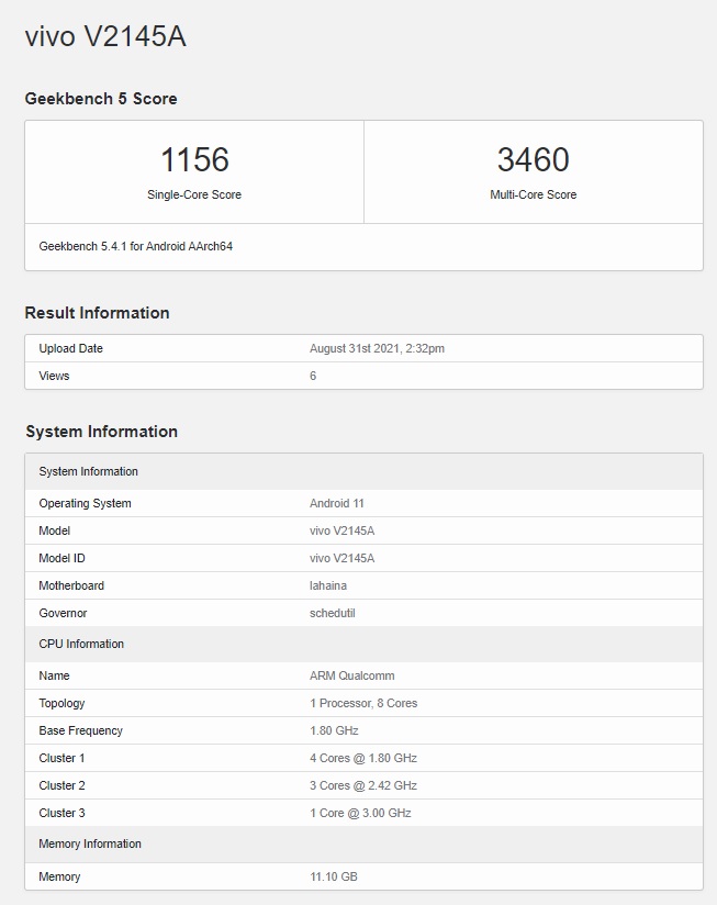 vivo x70 antutu score