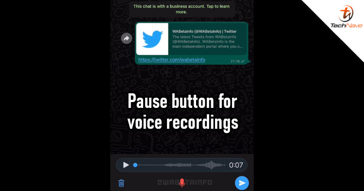 WhatsApp will let users pause audio recordings in the future