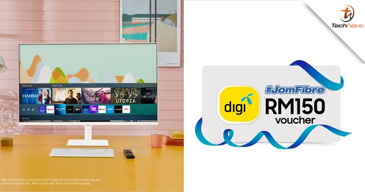 You can get a free RM150 JomFibre Digi e-voucher if you purchase a selected Samsung Smart Monitor