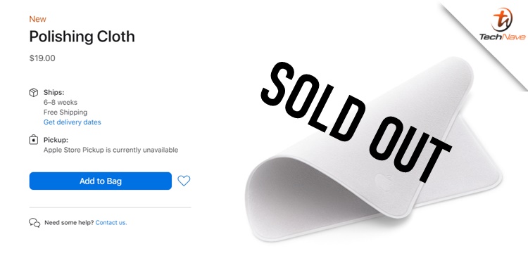 The new Polishing Cloth by Apple is apparently sold out until the end of November
