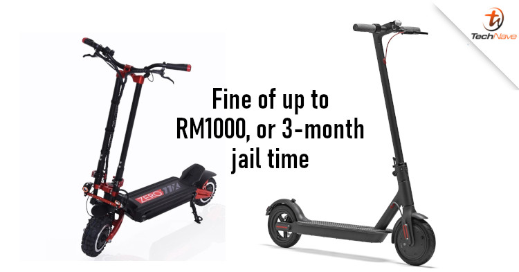 Fine of up to RM1000 for those who use electric scooters in non-gazetted zones