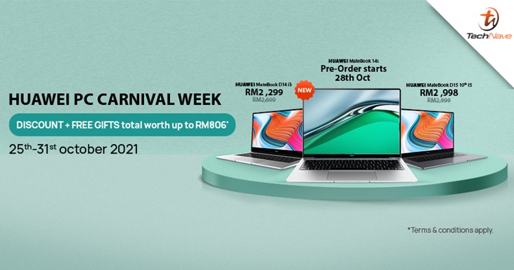 Huawei Malaysia launching PC Carnival Week with discounts up to RM539 & gifts worth up to RM806