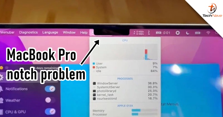 New Twitter videos are showing the MacBook Pro's menu bar not properly optimised for the notch