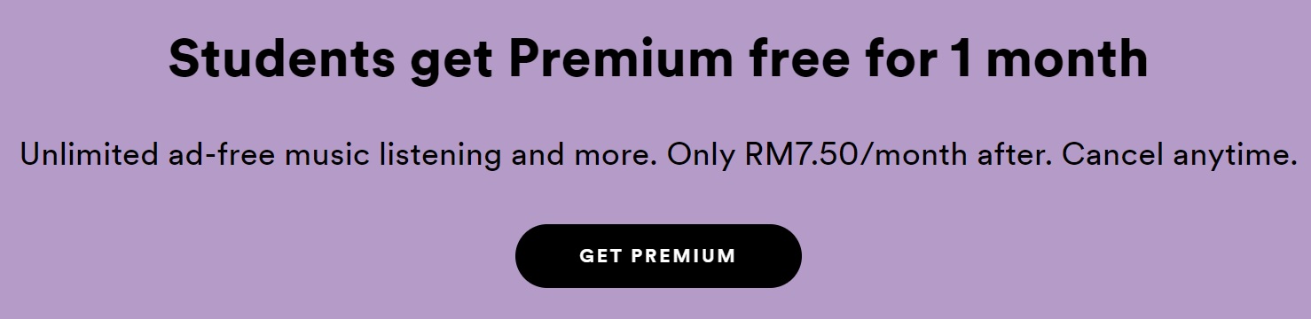 Spotify student malaysia