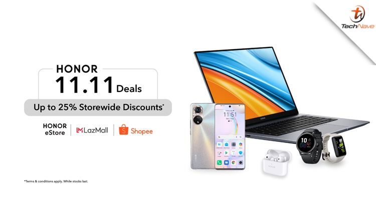 HONOR Double 11 Promotion with discounts up to 25% and Lazada Bonus worth RM160 begins now