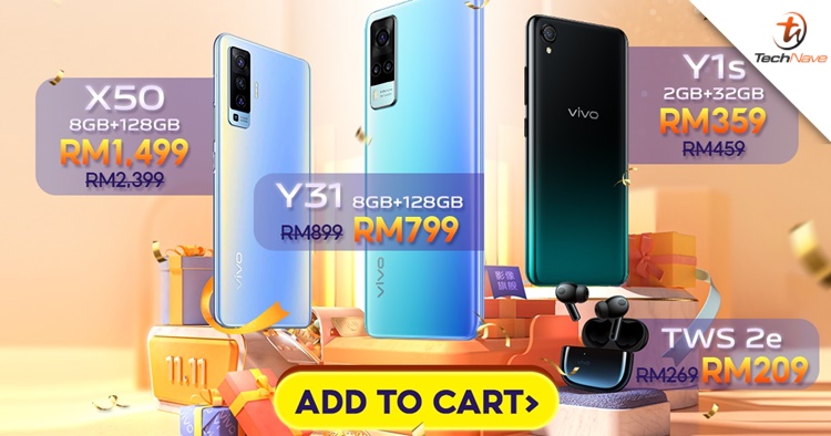 Shopee users can get rebates up to RM55 and RM100 vouchers on vivo Malaysia's 11.11 sales