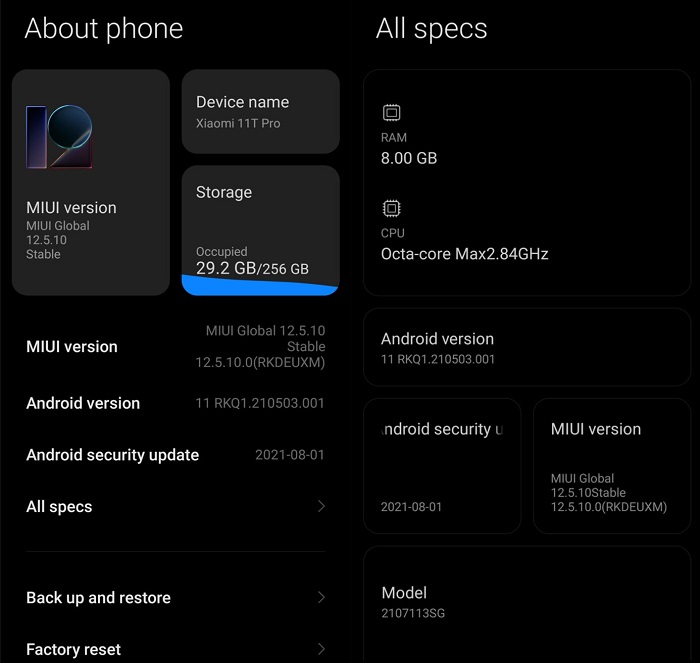 Xiaomi 11T Pro - Full phone specifications