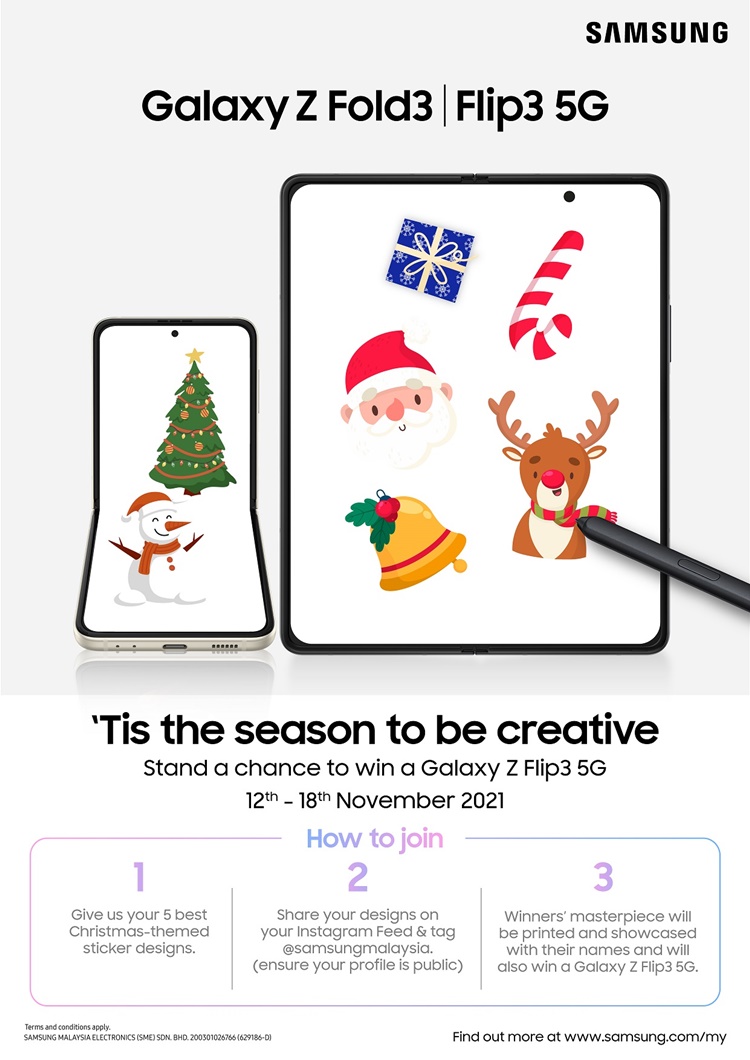 ‘Tis the Season to Get Creative & Design Christmas Stickers to Win A Galaxy Z Flip3 5G_visual.jpg