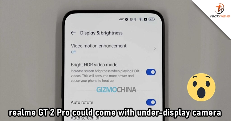 Live image of realme GT 2 Pro hints at the use of an under-display camera