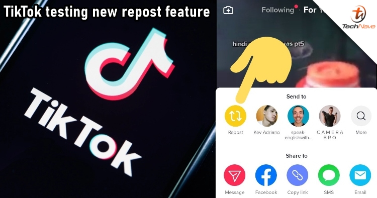 TikTok testing a repost feature that makes sharing videos an easier job