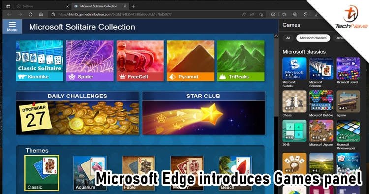 Microsoft introduces Games panel with a collection of HTML5 games