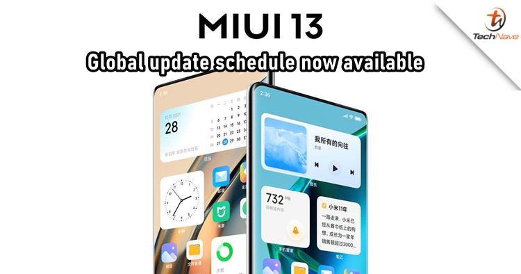 Xiaomi releases the global update schedule for MIUI 13