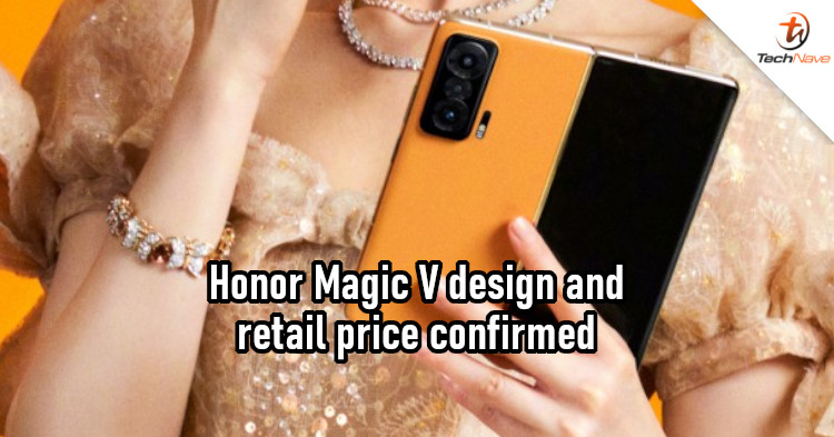 Honor Magic V leaks confirm faux leather back in orange and price of ~RM9237