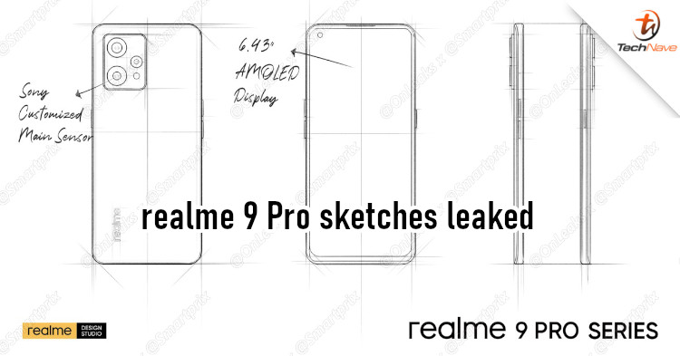 Sketches for realme 9 Pro leaked, confirms AMOLED display and custom Sony image sensor
