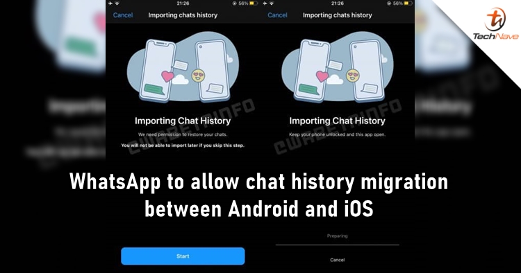 Migrating WhatsApp chat history between Android and iOS devices to be made easier