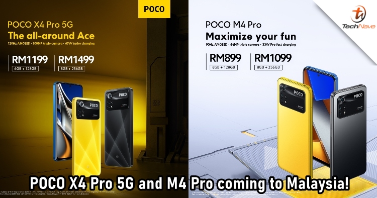 POCO X4 Pro 5G and M4 Pro Malaysia release: AMOLED DotDisplay and 5,000mAh battery, starts from ~RM899