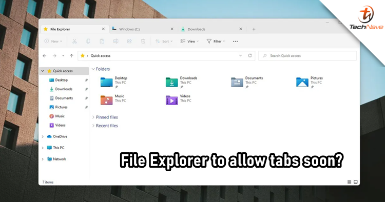 Microsoft testing tabs for File Explorer on Windows 11