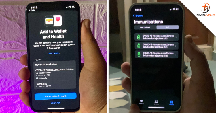 iPhone users on iOS 15.4 can now add MySejahtera Covid-19 vaccination records into Apple Health