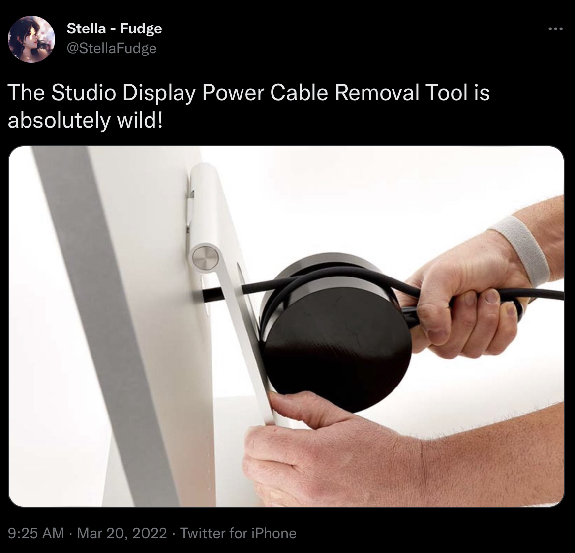 apple studio display power cable removable