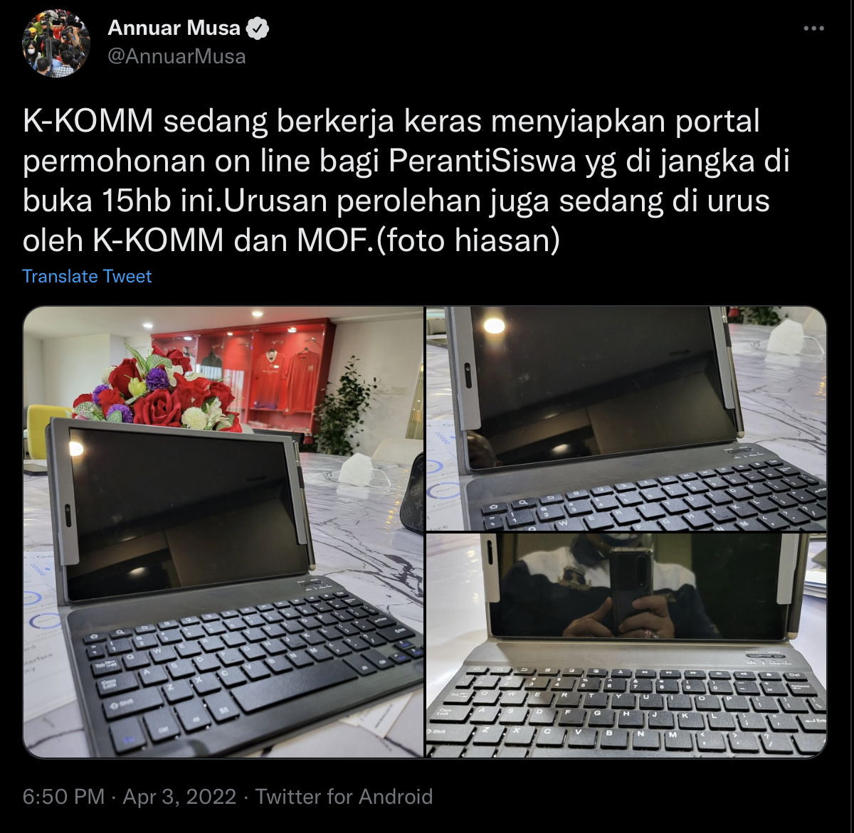 Bantuan laptop b40 2022