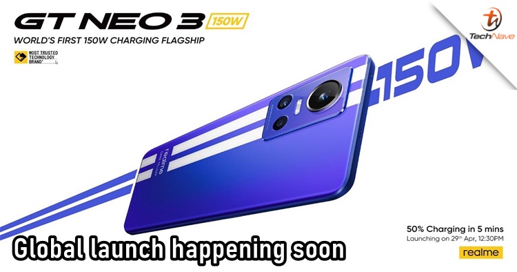 The world's first 150W phone, realme GT Neo 3, is ready to make its global debut