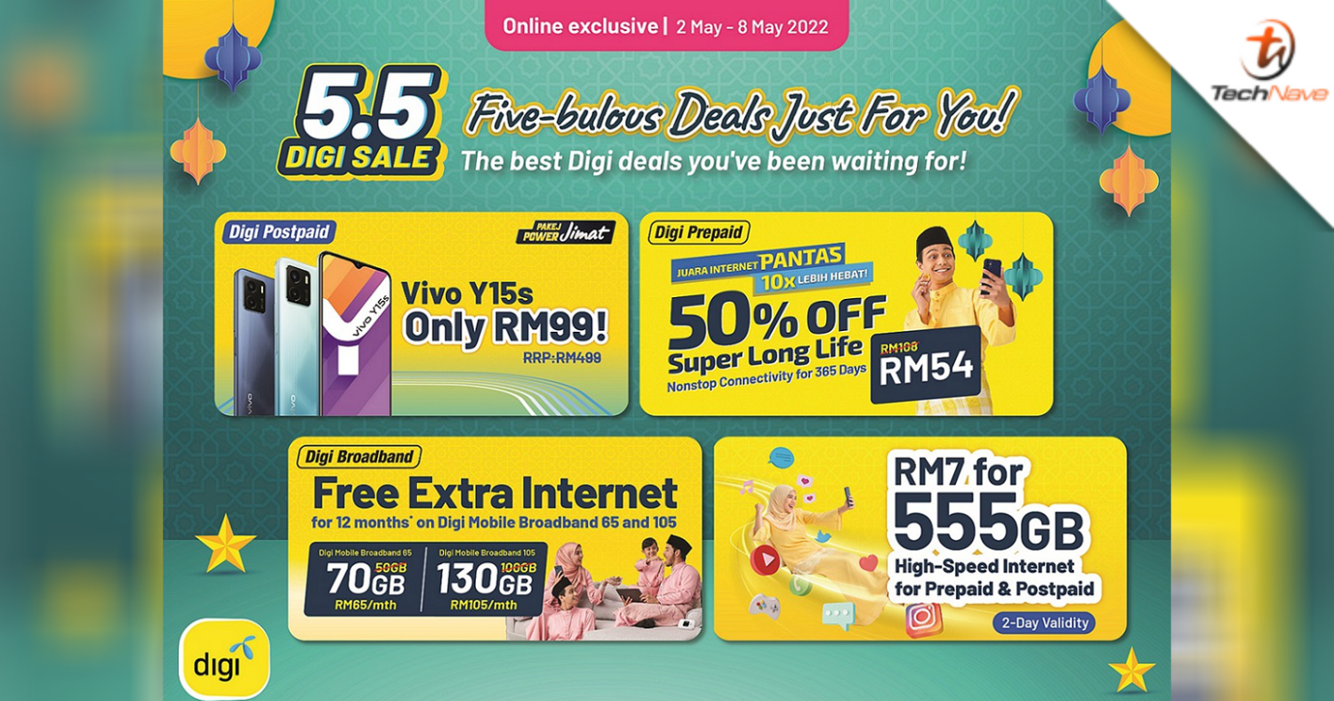 Digi 5.5 Sale: Enjoy five exclusive deals across Digi Postpaid, Prepaid and Mobile Broadband